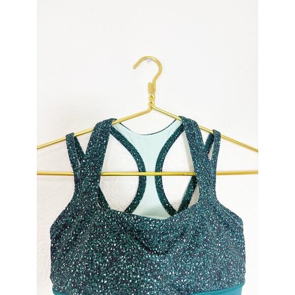 Lululemon Splendour Bra Size 6 Flashback Static Seamist Forage Teal Workout - Picture 4 of 10